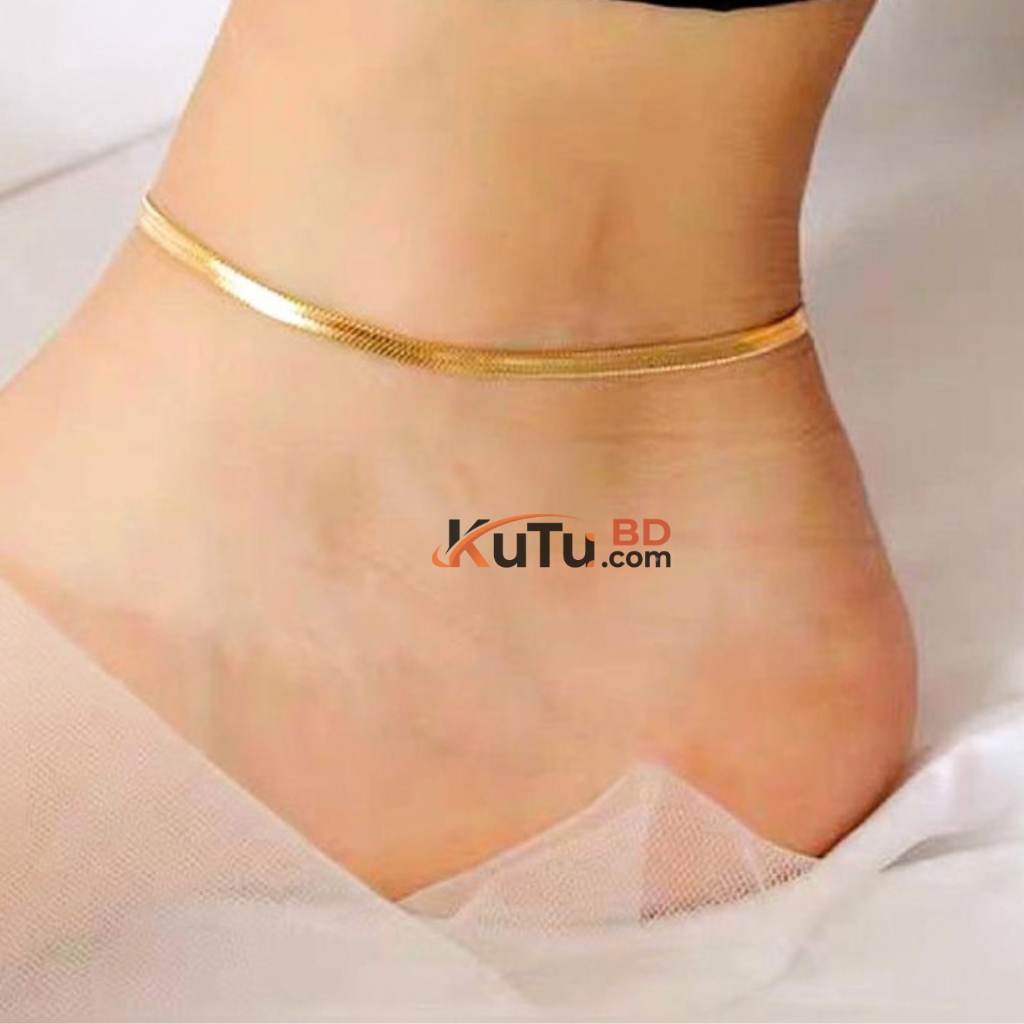Trendy Waterproof Gold Snake Chain Anklet for Women